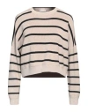 Brunello Cucinelli Woman Sweater Sand Size 3xl Cotton In Beige