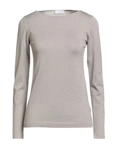 Brunello Cucinelli Woman Sweater Sand Size S Cashmere, Silk, Polyamide, Metallic Polyester