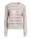 Brunello Cucinelli Woman Sweater Sand Size Xl Cashmere, Polyester In Beige