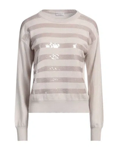 Brunello Cucinelli Woman Sweater Sand Size Xl Cashmere, Polyester In Beige
