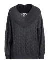 BRUNELLO CUCINELLI BRUNELLO CUCINELLI WOMAN SWEATER SLATE BLUE SIZE XL MOHAIR WOOL, POLYAMIDE, WOOL, METALLIC FIBER