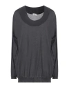 Brunello Cucinelli Woman Sweater Charcoal Size M Cashmere, Silk, Brass In Grey