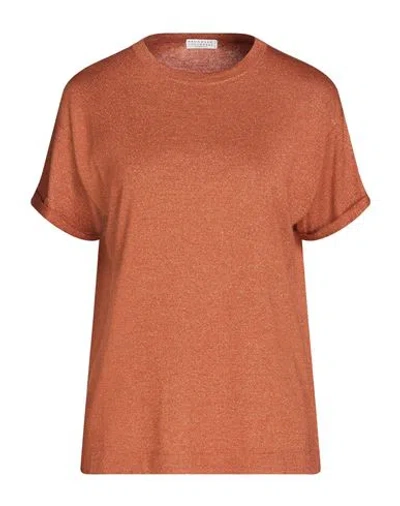 Brunello Cucinelli Woman Sweater Tan Size Xs Cashmere, Silk, Polyamide, Metallic Polyester In Brown
