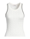 Brunello Cucinelli Bead-chain Detailed Tank Top In White