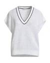 Brunello Cucinelli Woman Sweater White Size 3xl Linen, Nylon, Polyester, Cotton In White