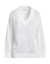 Brunello Cucinelli Sequin-embellished Open-knit Cotton-blend Sweater In White