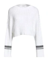 Brunello Cucinelli Woman Sweater White Size M Cotton, Polyester In White