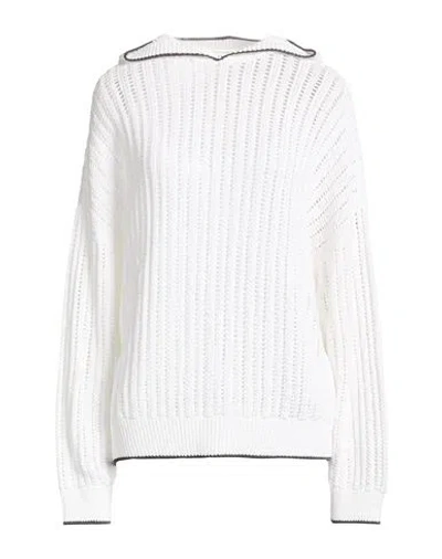 Brunello Cucinelli Woman Sweater White Size Xxl Cotton