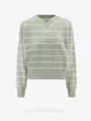 BRUNELLO CUCINELLI BRUNELLO CUCINELLI WOMAN SWEATER WOMAN GREEN KNITWEAR