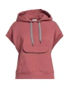 Brunello Cucinelli Woman Sweatshirt Antique Rose Size M Cotton, Elastane, Brass In Pink
