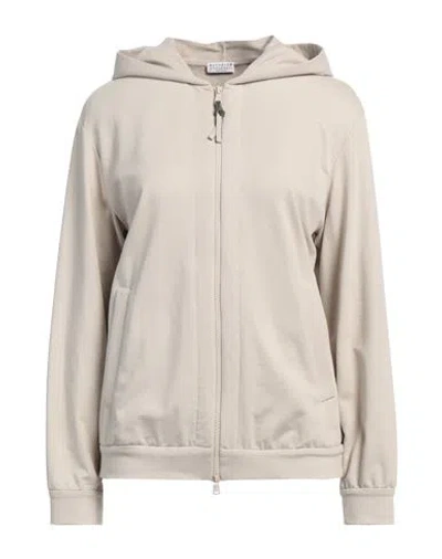 Brunello Cucinelli Woman Sweatshirt Beige Size Xs Cotton, Elastane, Brass