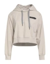 Brunello Cucinelli Woman Sweatshirt Beige Size Xl Cotton, Elastane In Neutral