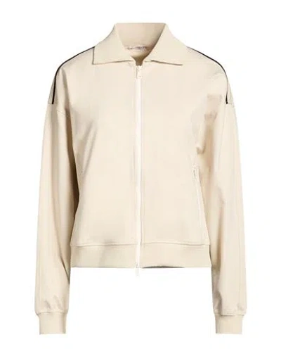 Brunello Cucinelli Woman Sweatshirt Beige Size Xl Cotton, Polyamide, Elastane In Neutral