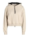 Brunello Cucinelli Woman Sweatshirt Beige Size Xxl Cotton, Elastane In Beige