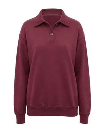 Brunello Cucinelli Woman Sweatshirt Burgundy Size M Cotton
