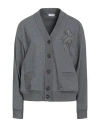 Brunello Cucinelli Woman Sweatshirt Grey Size M Cotton, Elastane, Mohair Wool, Polyamide, Wool In Gray