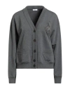 Brunello Cucinelli Woman Sweatshirt Grey Size Xl Cotton, Elastane, Mohair Wool, Wool, Ecobrass In Gray