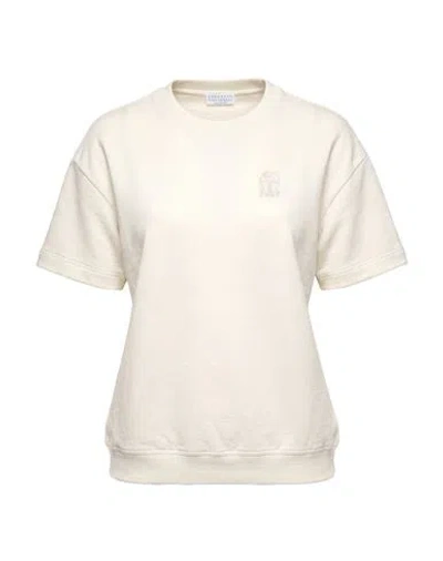 Brunello Cucinelli Woman Sweatshirt Ivory Size M Cotton In Neutral