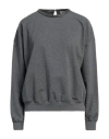 Brunello Cucinelli Woman Sweatshirt Lead Size M Cotton, Elastane, Brass In Grey