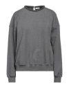 Brunello Cucinelli Woman Sweatshirt Lead Size L Cotton, Elastane In Grey