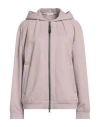 Brunello Cucinelli Woman Sweatshirt Mauve Size Xs Cotton, Elastane, Brass In Purple