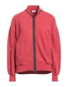 Brunello Cucinelli Woman Sweatshirt Red Size S Cotton, Elastane, Brass