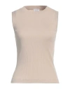 Brunello Cucinelli Woman T-shirt Beige Size S Cotton, Brass