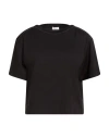 Brunello Cucinelli Woman T-shirt Black Size L Cotton, Brass