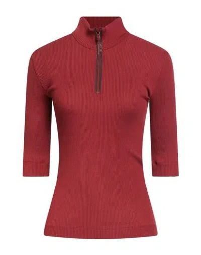 BRUNELLO CUCINELLI BRUNELLO CUCINELLI WOMAN T-SHIRT BRICK SIZE M WOOL