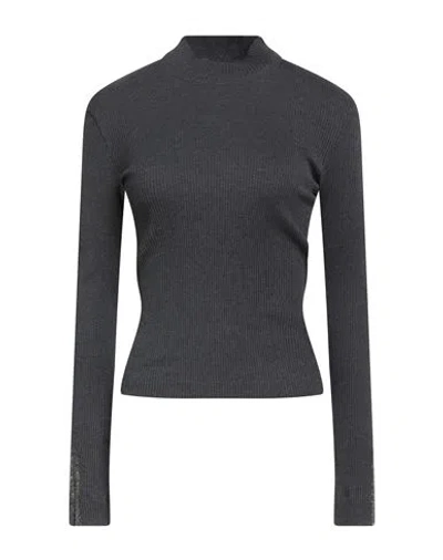 Brunello Cucinelli Woman T-shirt Charcoal Size 3xl Cotton, Ecobrass In Gray