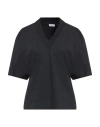 Brunello Cucinelli Woman T-shirt Charcoal Size M Cotton, Elastane, Brass In Gray