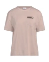 Brunello Cucinelli Woman T-shirt Taupe Size 3xl Cotton, Acetate, Silk In Grey