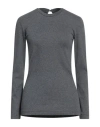 Brunello Cucinelli Woman T-shirt Grey Size L Cotton, Elastane In Gray