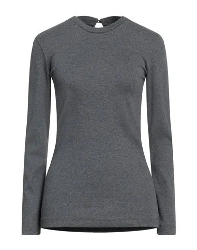 Brunello Cucinelli Woman T-shirt Grey Size L Cotton, Elastane In Gray