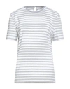 Brunello Cucinelli Woman T-shirt Grey Size Xxl Cotton, Elastane, Ecobrass In Gray