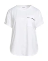 Brunello Cucinelli Woman T-shirt Ivory Size 3xl Cotton, Ecobrass In White