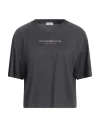 Brunello Cucinelli Woman T-shirt Lead Size Xxl Cotton, Brass, Ecobrass In Grey