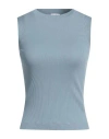 Brunello Cucinelli Woman T-shirt Light Blue Size 3xl Cotton, Brass