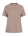 Brunello Cucinelli Woman T-shirt Light Brown Size Xxl Cotton In Beige