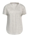 Brunello Cucinelli Woman T-shirt Light Grey Size 3xl Linen, Silk, Acetate, Ecobrass In Grey
