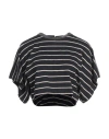 Brunello Cucinelli Woman T-shirt Navy Size M Linen, Viscose, Elastane, Metallic Fiber In Navy