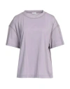 Brunello Cucinelli Woman T-shirt Purple Size L Cotton, Ecobrass
