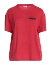 Brunello Cucinelli Woman T-shirt Red Size M Cotton