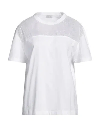 Brunello Cucinelli Woman T-shirt White Size 3xl Cotton