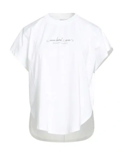 Brunello Cucinelli Woman T-shirt White Size Xl Cotton, Brass