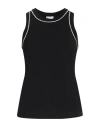 Brunello Cucinelli Monile Sleeveless Crew Neck Tank Top In Black