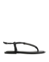 Brunello Cucinelli Woman Thong Sandal Dark Brown Size 8 Leather In Brown