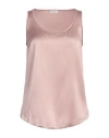 Brunello Cucinelli Satin Reversible Tank Top In Pink