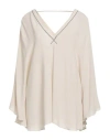 Brunello Cucinelli Woman Top Beige Size L Silk
