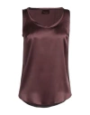 Brunello Cucinelli Woman Top Burgundy Size Xl Silk, Elastane In Red